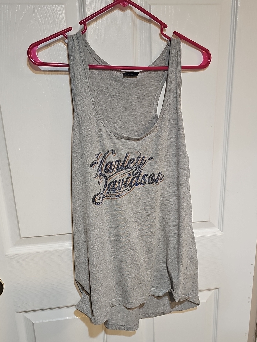 Harley-Davidson Light Gray Graphic Racerback Tank